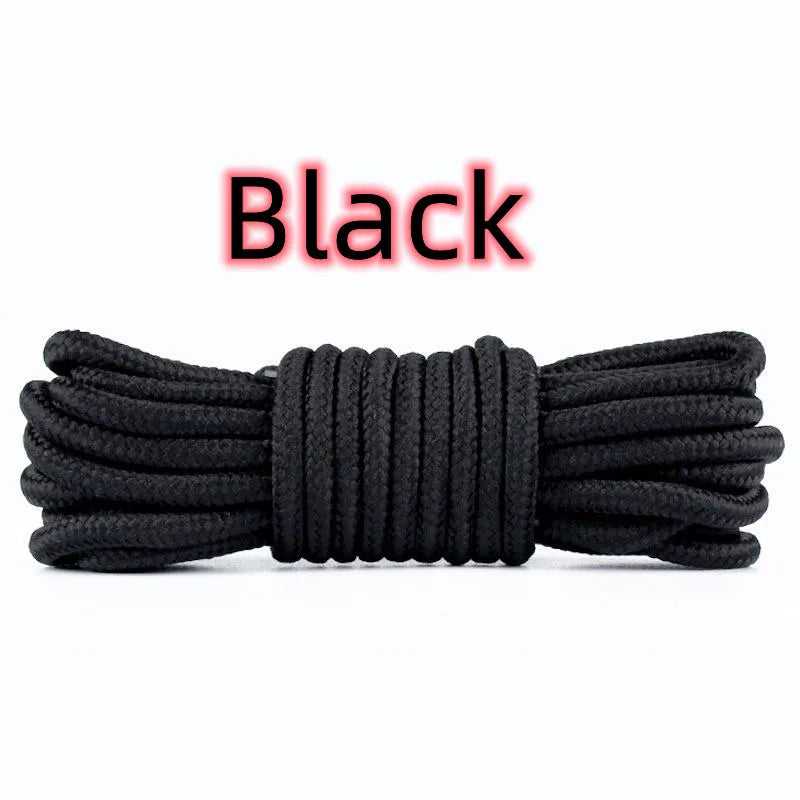 2pcs/ Pair Round Solid Polyester Shoelaces For Marten Boot