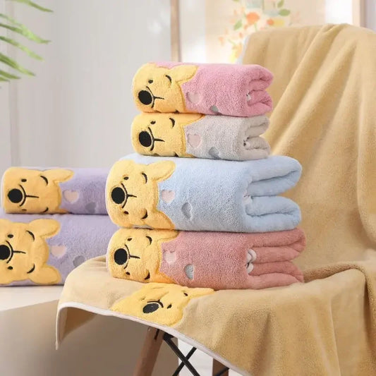 Bear Bath Towel Set, Soft and Absorbent and Velvety