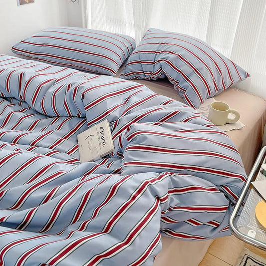 Simple Stylish Striped Duvet Cover Set