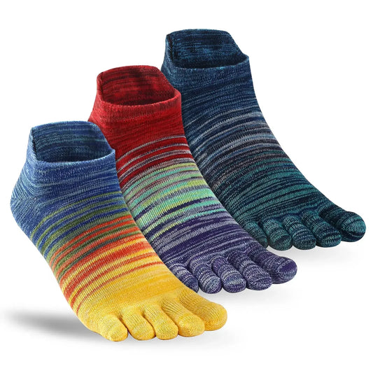 Toe Socks for Women & Men: Colorful Ankle/Crew Running Socks (3-6 Pairs)