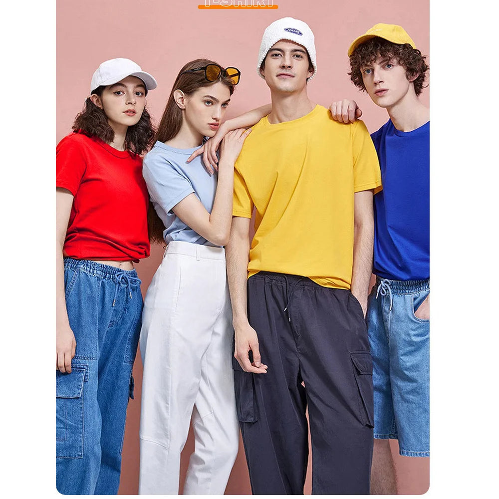 180gsm 100% Cotton T Shirt for Men-Custom Design Text, photo, Logo