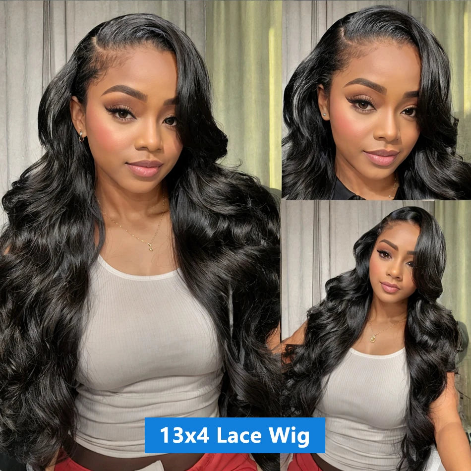 30-32 Inch 13x4/13x16 Body Wave Lace Front Human Hair -Transparent Lace Frontal Wigs For Women