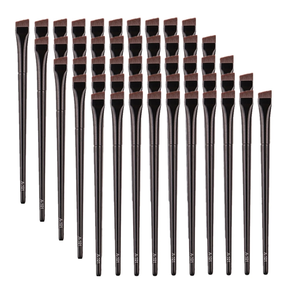 Professional Super Thin Brow Contour Makeup Brushes - 5/10/20/50 Pcs Set - Angled Liner Eye Brush