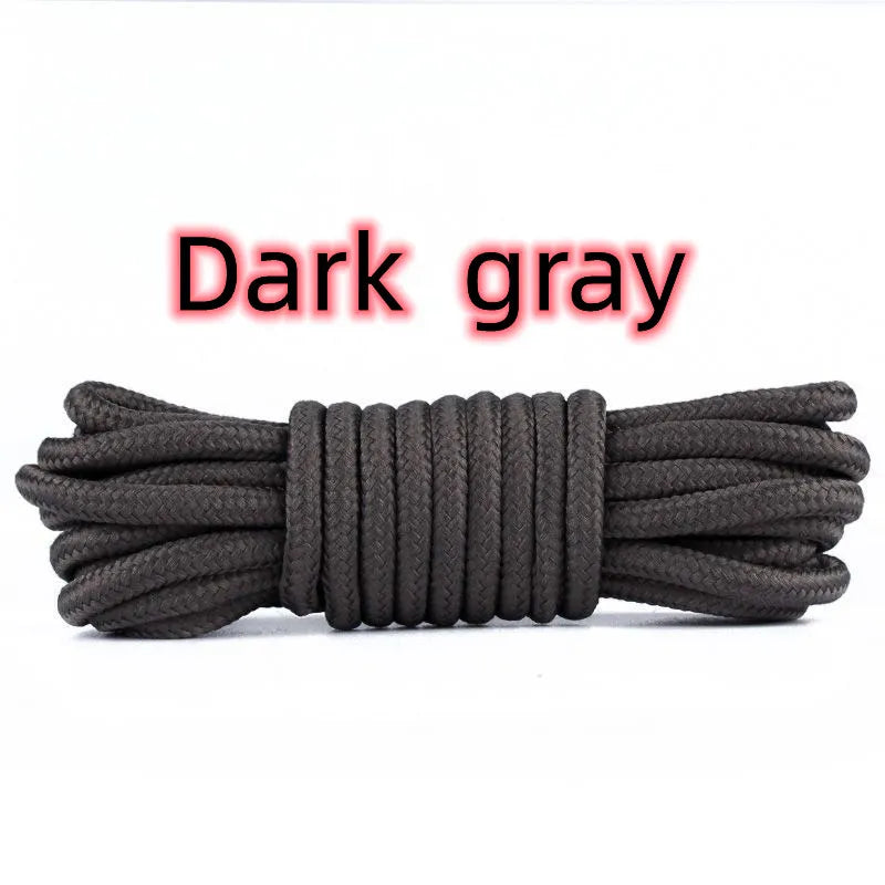 2pcs/ Pair Round Solid Polyester Shoelaces For Marten Boot