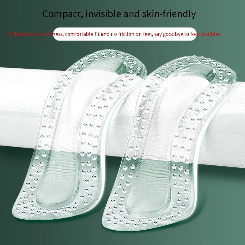 1Pair GEL Heel Protectors, Women Silicone Cushion Foot Care Insoles